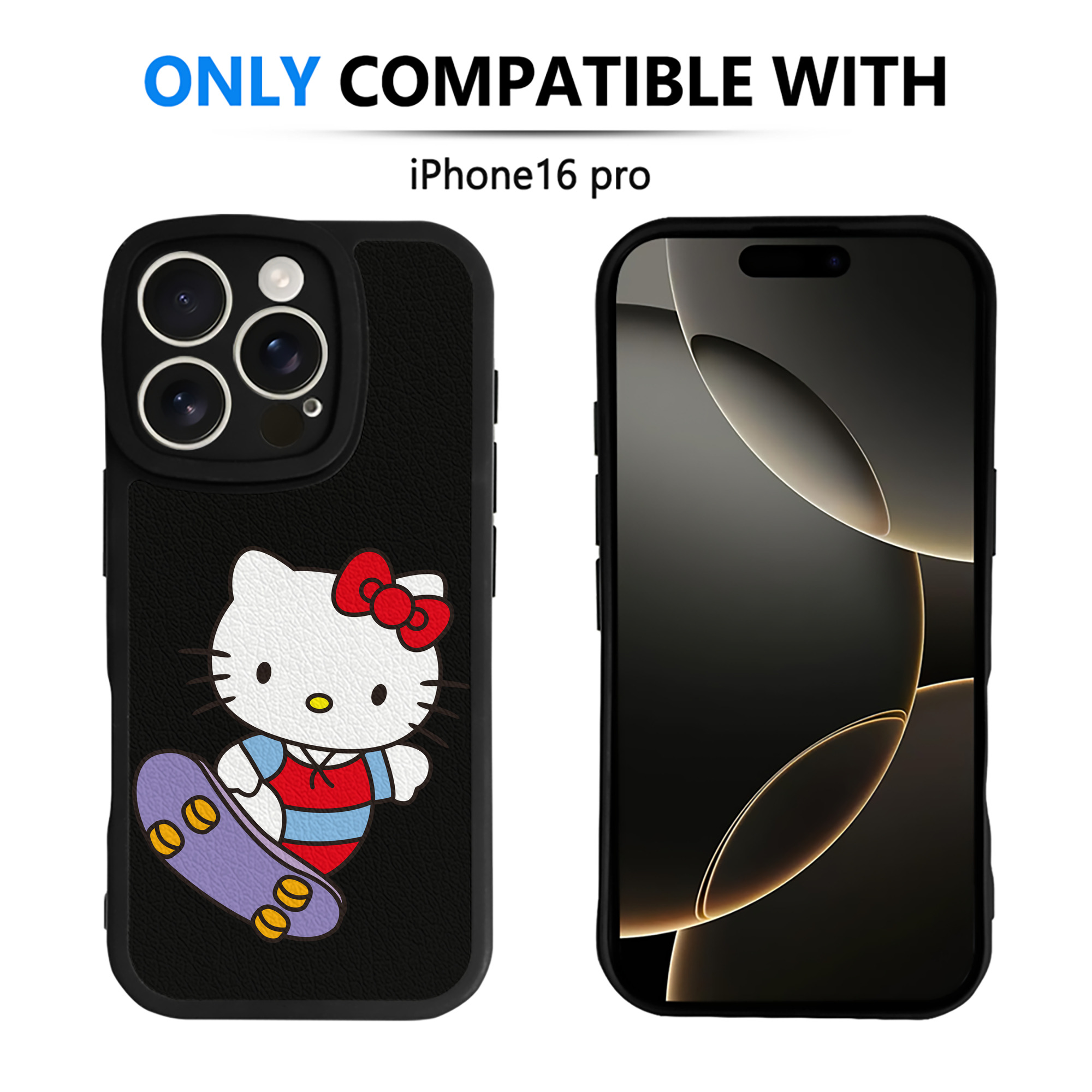 （画像用） Hello Kitty ハローキティ 【iPhone 16シリーズ対応】シリコンスマホケース（レザー調） 材質：シリコン